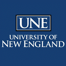 University of New England logo, denoting educational background related to Wichita Family Dental professionals.