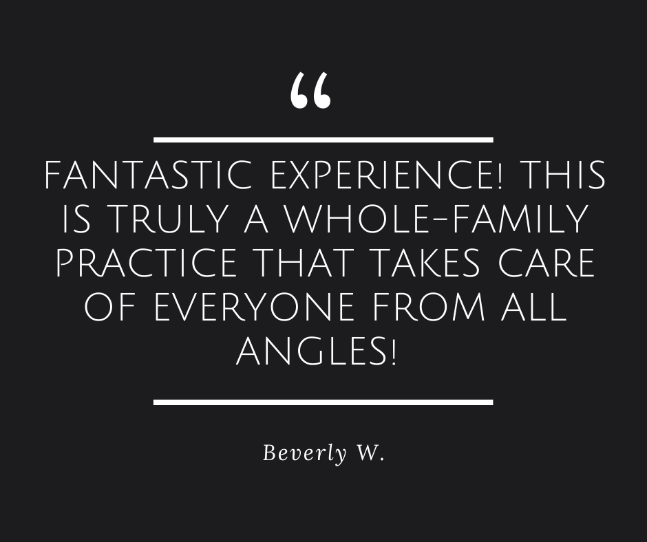 Positive patient testimonial by Beverly W., highlighting the satisfaction with Wichita Family Dental's services.
